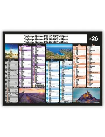 PAYSAGES DE FRANCE | Calendrier bancaire thématique 2026