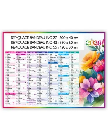 AQUARELLE | Calendrier bancaire thématique 2026