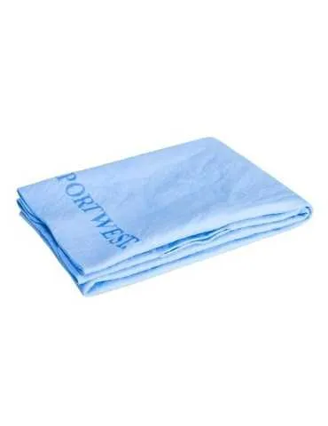 Serviette rafraichissante bleue personnalisée