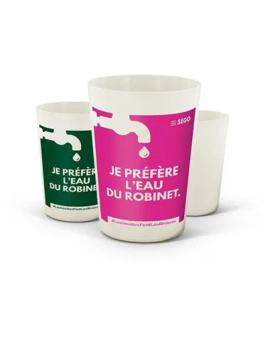 GOBELET REUTILISABLE  EN BIOCOMPOSITE 22 cl RAS BORD