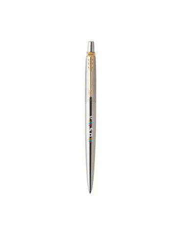 Parker Jotter Stylo recyclé en acier inox - bleu