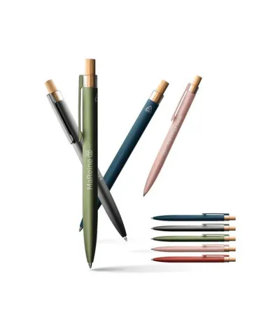 STYLO BILLE ECRITURE BLEUE EN ALU RECYCLE