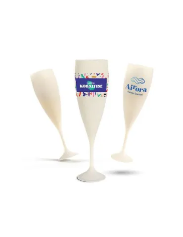 FLUTE A CHAMPAGNE REUTILISABLE EN BIOCOMPOSITE 14 cl RAS BORD