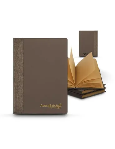 CARNET A5 AVEC COUVERTURE EN POUDRE CAFE