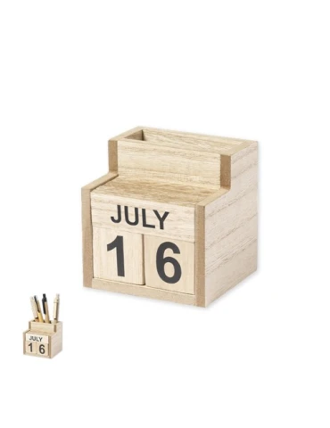 Porte-Crayons Écologique Personnalisé avec Calendrier Perpétuel Laorek