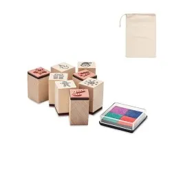 Set de 8 tampons en bois personnalisés - Cadeau créatif pas cher STAMPIE