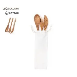 Set de Couverts Écologiques Personnalisés Pratiques Socex pas cher