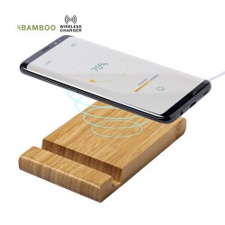 Chargeur Vartol sans fil en bambou 15W