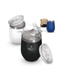 MUG ISOTHERME DOUBLE PAROI INOX AVEC COUVERCLE EN INOX RECYCLE
