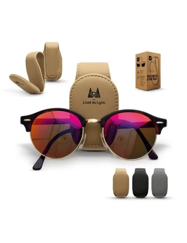 SUPPORT LUNETTE POUR PARE-SOLEIL DE VOITURE