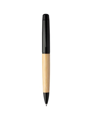 Stylo bille twist écologique en acier inoxydable et bambou - Anke