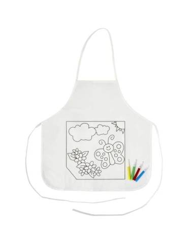 Tablier à Colorier Écologique avec 4 Feutres Personnalisés - Stacy