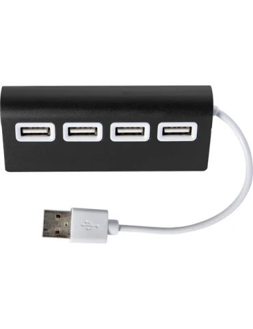 Hub USB 4 Ports en aluminium personnalisé - Leo