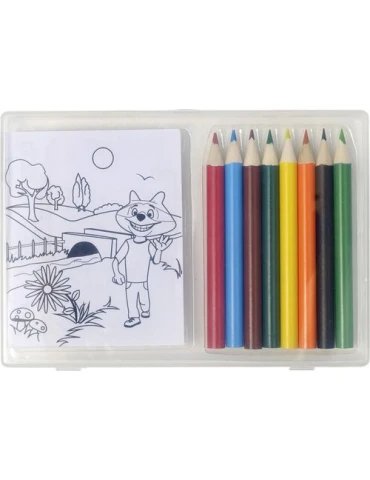 Set personnalisé de 8 crayons colorés à dessin - Adita