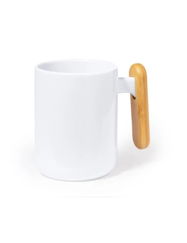 Tasse en Céramique Écologique avec Poignée en Bambou Personnalisée Mystral