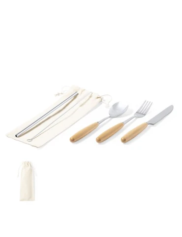 Ménagère Écologique Personnalisée pas cher - Couverts Set Basuky