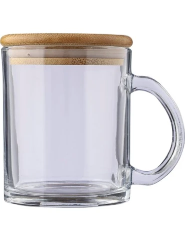 Mug écologique de 300 ml en verre recyclé et bambou - Ashley