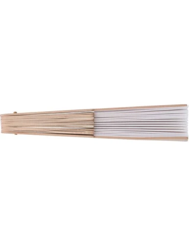 Éventail écologique en bois et rPET dans une boîte cadeau kraft Rosanne