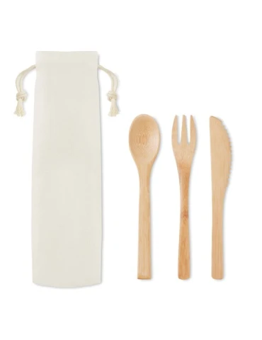 Set de Couverts Réutilisables en Bambou Personnalisé SETBOO