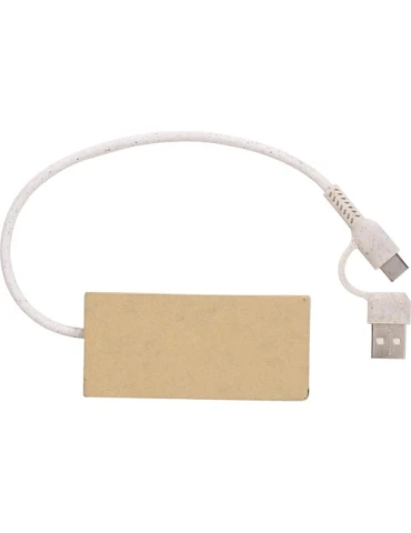 Hub USB-C Écologique et Pratique en Aluminium et Carton Recyclé - Paulo