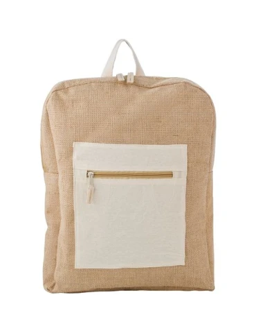 Sac à dos écologique et personnalisable en jute - Edison