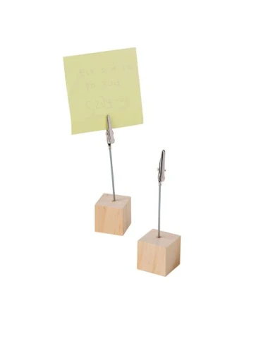 Porte-clips en bois personnalisés écologiques Malia - Objet publicitaire unique