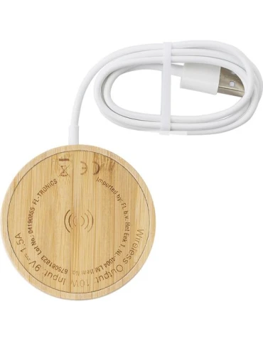 Chargeur à induction écologique en bambou personnalisé Riaz
