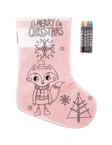 Chaussette de Noël personnalisable en non-tissé 80g/m² Jasleen