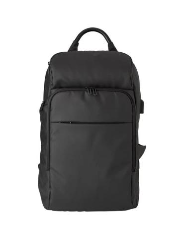 Sac à dos écologique porte-ordinateur en PU personnalisé USB Rishi