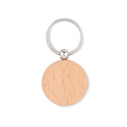 Porte-clés rond en bois TOTY WOOD - Élégance naturelle