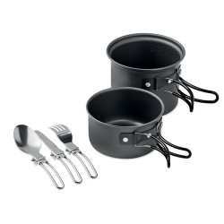 Ensemble Casseroles Camping et Couverts Potty Set