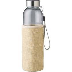 Gourde en verre 500 ml avec housse en jute Kaydence