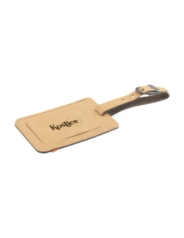 Recycled Leather Luggage Tag 'étiquette de bagage