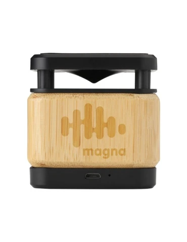 Bamboo Block Speaker avec chargeur sans fil