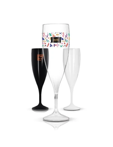 FLUTE A CHAMPAGNE EN PLASTIQUE REUTILISABLE TRITAN 14 cl RAS BORD