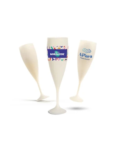 FLUTE A CHAMPAGNE REUTILISABLE EN BIOCOMPOSITE 14 cl RAS BORD