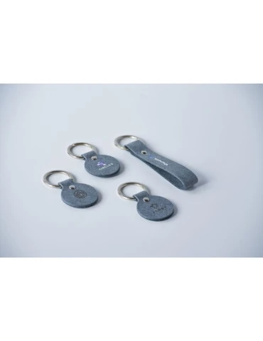 Recycled Denim Textile Keyring porte-clés